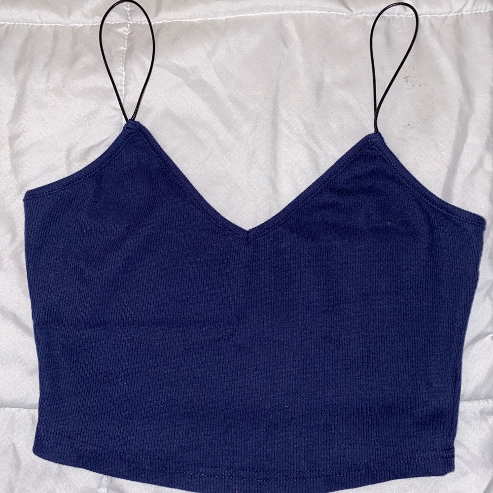 Rib crop tank top